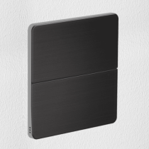 Philips Dynalite PA4BPE-NC-X Antumbra 4 Button Interface Noir Fascia/Chrome Rim No Labels