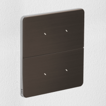 Philips Dynalite PA4BPE-VA-L Antumbra 4 Button Interface Vintage Fascia/Aluminium Rim Custom Labels