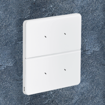 Philips Dynalite PA4BPE-WW-L Antumbra 4 Button Interface White Fascia/White Rim Custom Labels