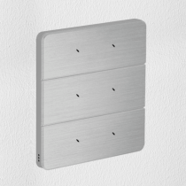 Philips Dynalite PA6BPE-AC-L Antumbra 6 Button Interface Aluminium Fascia/Chrome Rim Custom Labels
