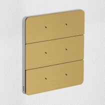 Philips Dynalite PA6BPE-GA-L Antumbra 6 Button Interface Gold Fascia/Aluminium Rim Custom Labels