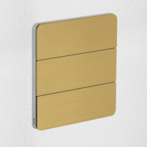 Philips Dynalite PA6BPE-GA-X Antumbra 6 Button Interface Gold Fascia/Aluminium Rim No Labels