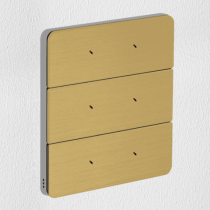 Philips Dynalite PA6BPE-GC-L Antumbra 6 Button Interface Gold Fascia/Chrome Rim Custom Labels
