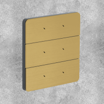 Philips Dynalite PA6BPE-GM-L Antumbra 6 Button Interface Gold Fascia/Magnesium Rim Custom Labels