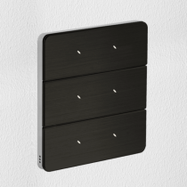 Philips Dynalite PA6BPE-JA-L Antumbra 6 Button Interface Jet Grey Fascia/Aluminium Rim Custom Labels