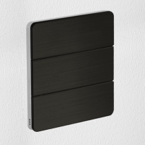 Philips Dynalite PA6BPE-JA-X Antumbra 6 Button Interface Jet Grey Fascia/Aluminium Rim No Labels