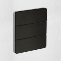 Philips Dynalite PA6BPE-JC-X Antumbra 6 Button Interface Jet Grey Fascia/Chrome Rim No Labels
