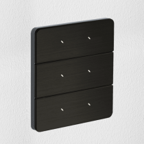 Philips Dynalite PA6BPE-JM-L Antumbra 6 Button Interface Jet Grey Fascia/Magnesium Rim Custom Labels
