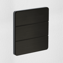 Philips Dynalite PA6BPE-JM-X Antumbra 6 Button Interface Jet Grey Fascia/Magnesium Rim No Labels