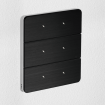 Philips Dynalite PA6BPE-NA-L Antumbra 6 Button Interface Noir Fascia/Aluminium Rim Custom Labels
