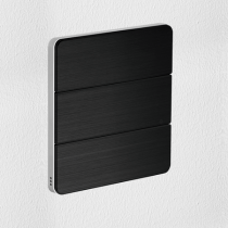 Philips Dynalite PA6BPE-NA-X Antumbra 6 Button Interface Noir Fascia/Aluminium Rim No Labels