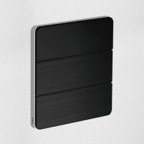 Philips Dynalite PA6BPE-NC-X Antumbra 6 Button Interface Noir Fascia/Chrome Rim No Labels
