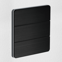 Philips Dynalite PA6BPE-NM-X Antumbra 6 Button Interface Noir Fascia/Magnesium Rim No Labels