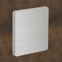 Philips Dynalite PA6BPE-SA-X Antumbra 6 Button Interface Silver Fascia/Aluminium Rim No Labels