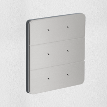 Philips Dynalite PA6BPE-SM-L Antumbra 6 Button Interface Silver Fascia/Magnesium Rim Custom Labels