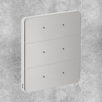 Philips Dynalite PA6BPE-SW-L Antumbra 6 Button Interface Silver Fascia/White Rim Custom Labels