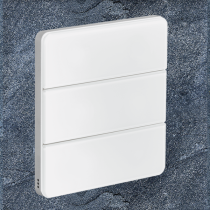 Philips Dynalite PA6BPE-WA-X Antumbra 6 Button Interface White Fascia/Aluminium Rim No Labels