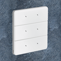 Philips Dynalite PA6BPE-WC-L Antumbra 6 Button Interface White Fascia/Chrome Rim Custom Labels