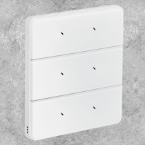 Philips Dynalite PA6BPE-WW-L Antumbra 6 Button Interface White Fascia/White Rim Custom Labels