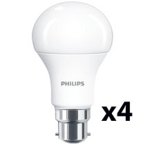Philips CorePro LEDbulb ND 11-75W A60 B22 827 - 4 Pack