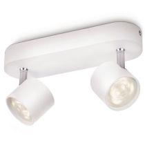 Philips MyLiving 562423116 Star 2 Bar Spotlight Ceiling Bar (Integrated 2 x 3 W LED Bulb) - White