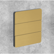Philips Dynalite PA6BPE-GM-X Antumbra 6 Button Interface Gold Fascia/Magnesium Rim No Labels
