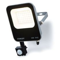 Stanley 30W LED Floodlight Black/Anthracite with PIR