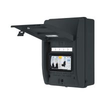 SyncEV Grey External Consumer Unit- 40A Type A RCD, 40A B Curve MCB, Type 2 SPD