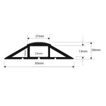 Vulcascot BNC/1 Snap Fit Multi Compartment Cable Protector - 3m Grey