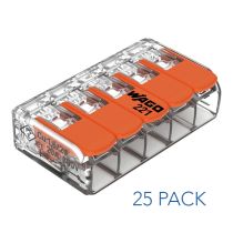Wago 221-415 5 Way Lever Connector 221 25 Pack