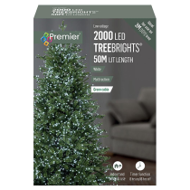 Premier 2000 LED White Christmas Lights (50M)