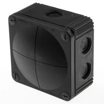WISKA Combi Junction Box Black IP66, IP67, 110mm x 110mm x 66mm