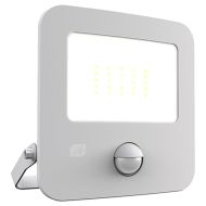 Ansell Zion LED Polycarbonate Floodlight - PIR - 20W Cool White - White