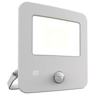 Ansell Zion LED Polycarbonate Floodlight - PIR - 50W Cool White - White