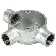 Galvanised Steel Conduit Tee Box - 20mm