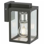 ML Knightsbridge LANTBK Anthracite E27 Wall Mounted Lantern Fitting IP23 Max 40W
