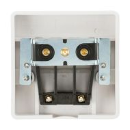 ML Knightsbridge SN8340 (10 PACK) Square Edge White Plastic Cooker Connection Unit Plate 45A
