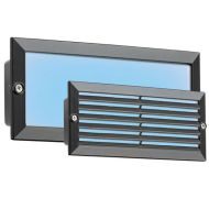 ML Knightsbridge BLED5BB Aluminium Brick Light with Black Fascia and Blue LED IP54 5W 230V