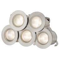 MLA Knightsbridge KIT16WW Stainless Steel Mini LED Ground Light Kit Warm White LEDs IP65 0.2W x10 230V 90lm