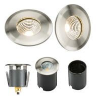 ML Knightsbridge LEDGL5 Stainless Steel Recessed In Ground LED Light 3000K IP65 5W 230V