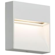 ML Knightsbridge LWS4W White Aluminium Square 200mm Surface Mount Wall Guide LED Light IP44 4W
