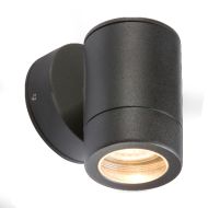ML Knightsbridge WALL1LBK Black Aluminium Fixed GU10 Single Wall Light Fitting IP65 35W 230V