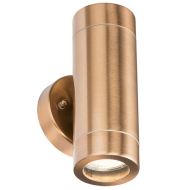ML Knightsbridge WALL2LC Copper Coloured Lightweight Up & Down GU10 Wall Fitting IP65 2 x 35W