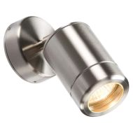 ML Knightsbridge WALL3 230V IP65 GU10 35W Single Stainless Steel Adjustable Wall Light
