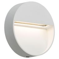 ML Knightsbridge LWR2W White Aluminium Round 115mm Surface Mount Wall Guide LED Light IP44 2W