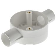 PVC Conduit Through Box - 20mm White