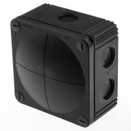 WISKA Combi Junction Box Black IP66, IP67, 110mm x 110mm x 66mm