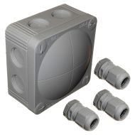 WISKA Combi Junction Box Grey IP67 76 x 76 x 51mm