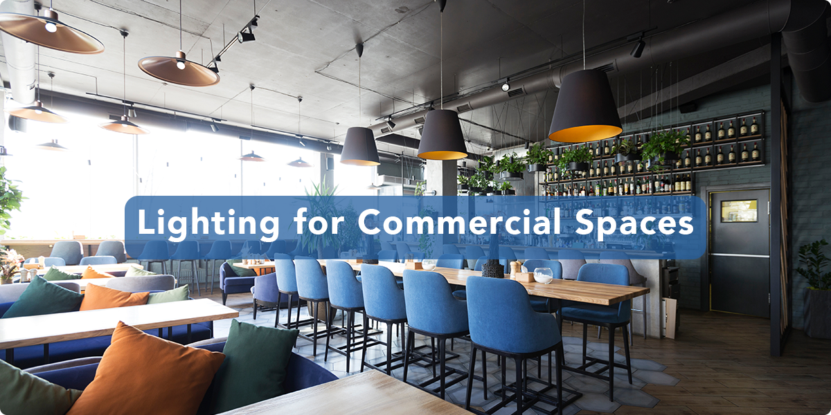 image of hotel restaurant with decorative pendants and led lighting