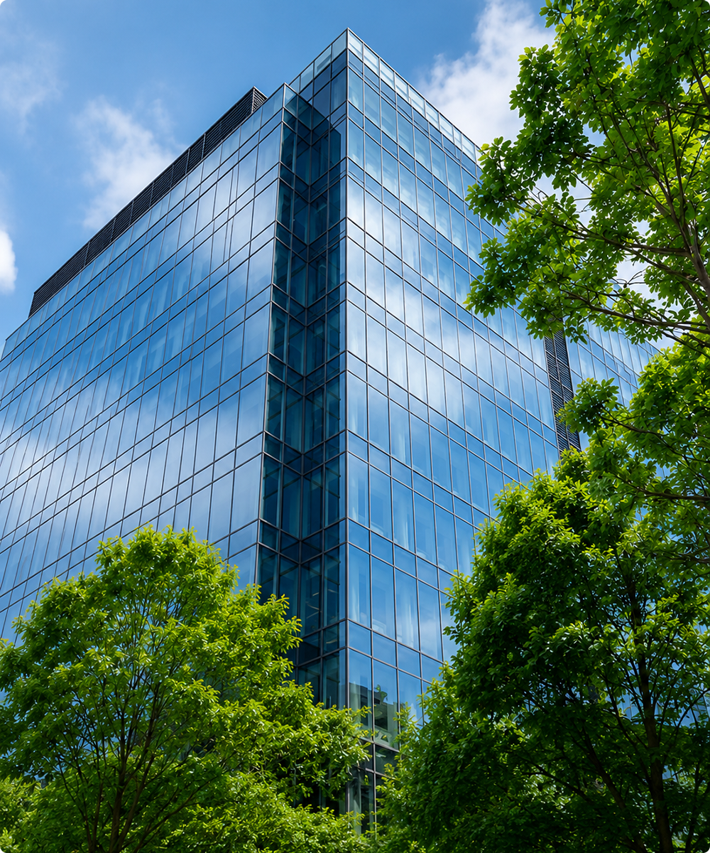 Sustainable commercial building for facilities management